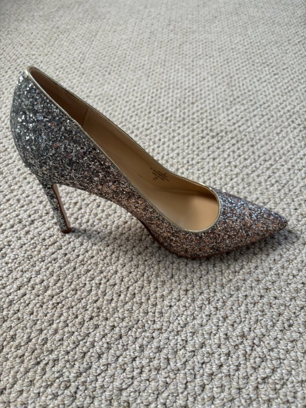 Marc Fisher Garicky pointed-toe Pumps, Pink/Silver Ombre Design, Size 7 - Picture 8 of 12